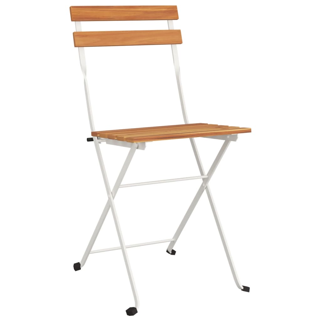 vidaXL 5-tlg. Bistro-Set Klappbar Massivholz Akazie und Stahl