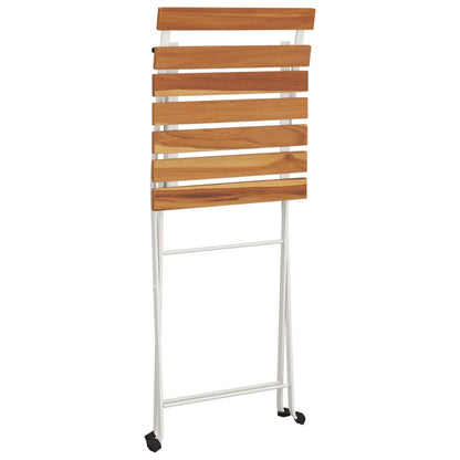 vidaXL 5-tlg. Bistro-Set Klappbar Massivholz Akazie und Stahl