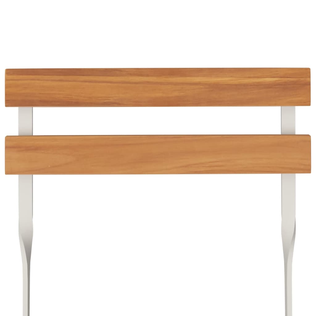vidaXL 5-tlg. Bistro-Set Klappbar Massivholz Akazie und Stahl