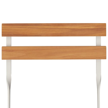 vidaXL 5-tlg. Bistro-Set Klappbar Massivholz Akazie und Stahl
