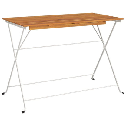 vidaXL 5-tlg. Bistro-Set Klappbar Massivholz Akazie und Stahl