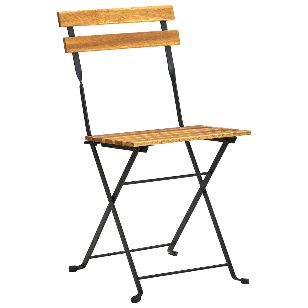 vidaXL Klappbare Gartenstühle 6 Stk. Stahl und Massivholz Akazie