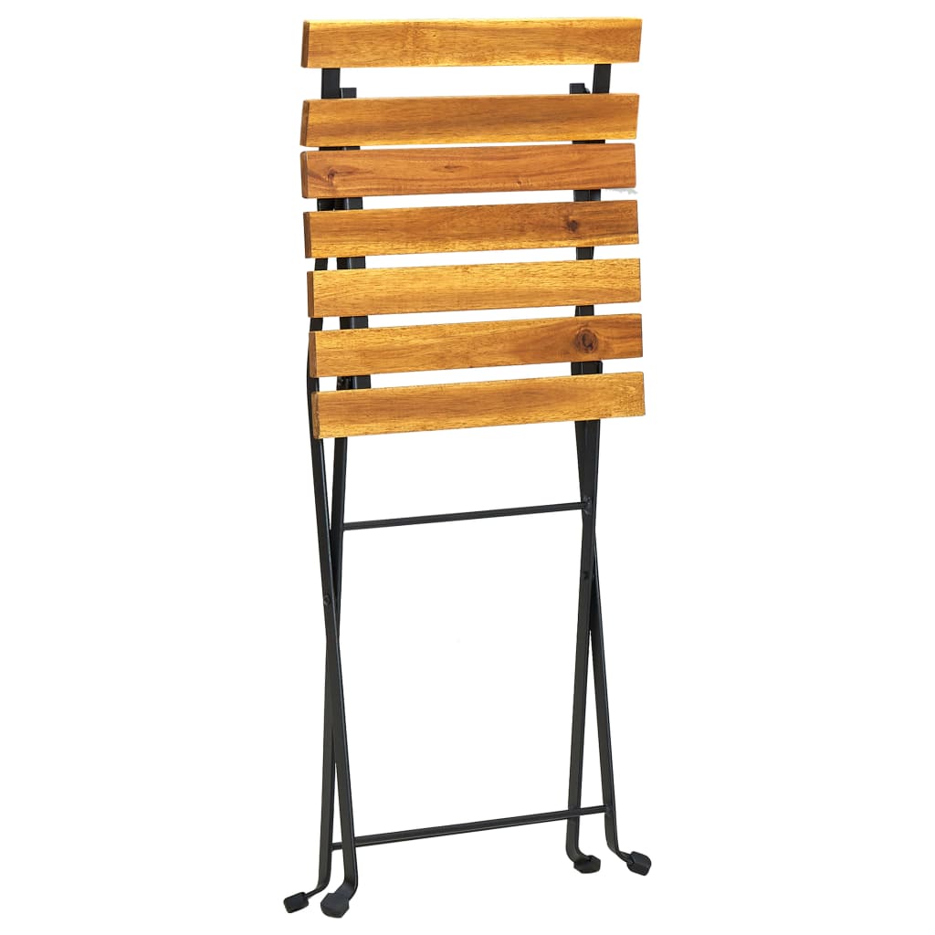 vidaXL Klappbare Gartenstühle 6 Stk. Stahl und Massivholz Akazie