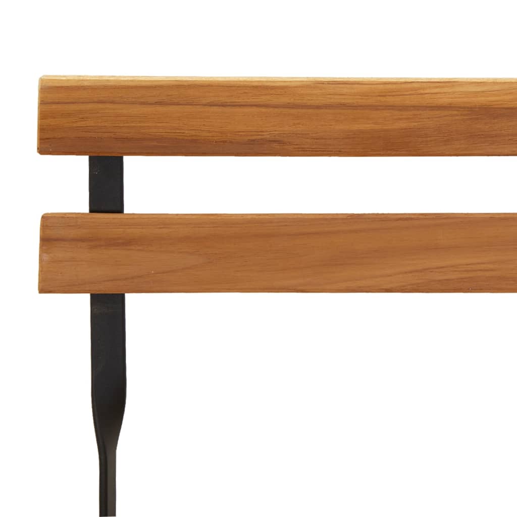 vidaXL Bistrostühle 8 Stk. Klappbar Massivholz Teak und Stahl