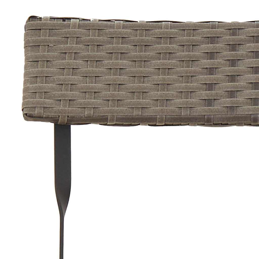 vidaXL Bistrostühle 6 Stk. Klappbar Grau Poly Rattan und Stahl