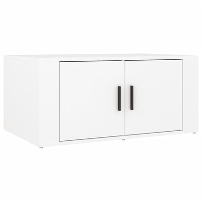 vidaXL Table basse blanche 80x50x36 cm en bois d'ingénierie