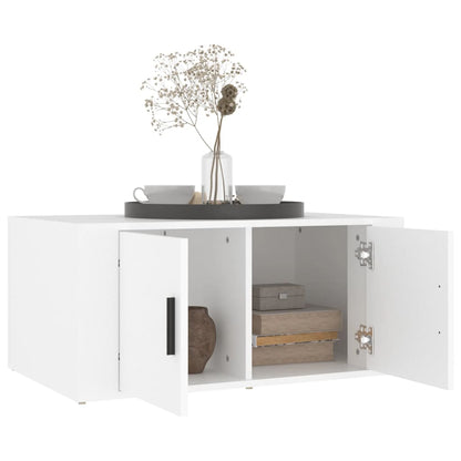 vidaXL Table basse blanche 80x50x36 cm en bois d'ingénierie