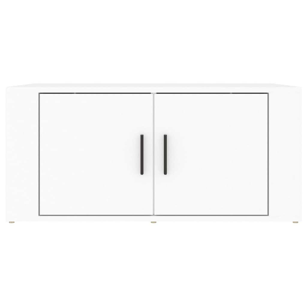 vidaXL Table basse blanche 80x50x36 cm en bois d'ingénierie