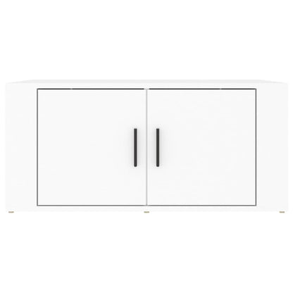 vidaXL Table basse blanche 80x50x36 cm en bois d'ingénierie