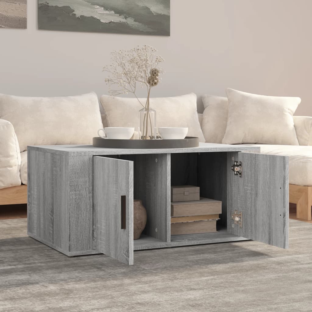 vidaXL Couchtisch Grau Sonoma 80x50x36 cm Holzwerkstoff
