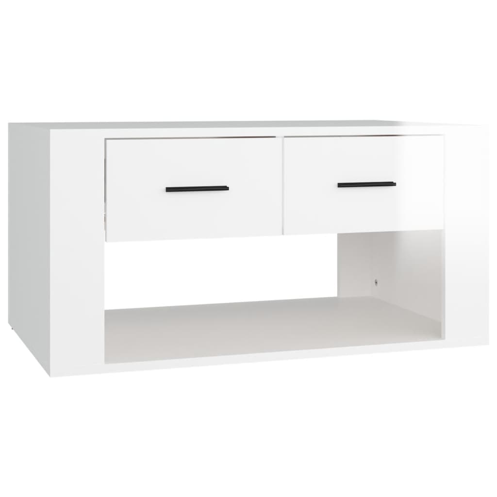 vidaXL Couchtisch Hochglanz-Weiß 80x50x40 cm Holzwerkstoff