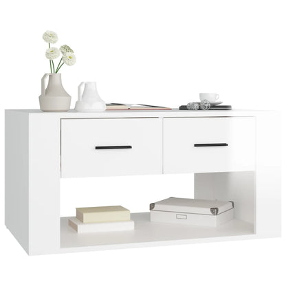 vidaXL Couchtisch Hochglanz-Weiß 80x50x40 cm Holzwerkstoff