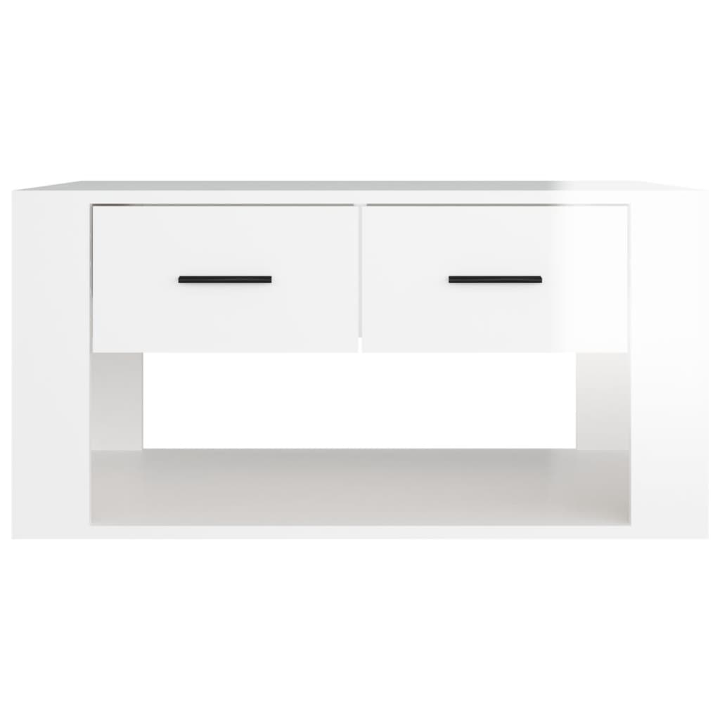 vidaXL Couchtisch Hochglanz-Weiß 80x50x40 cm Holzwerkstoff