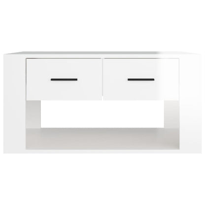 vidaXL Couchtisch Hochglanz-Weiß 80x50x40 cm Holzwerkstoff