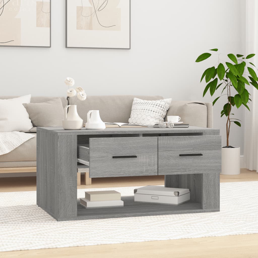 vidaXL Couchtisch Grau Sonoma 80x50x40 cm Holzwerkstoff