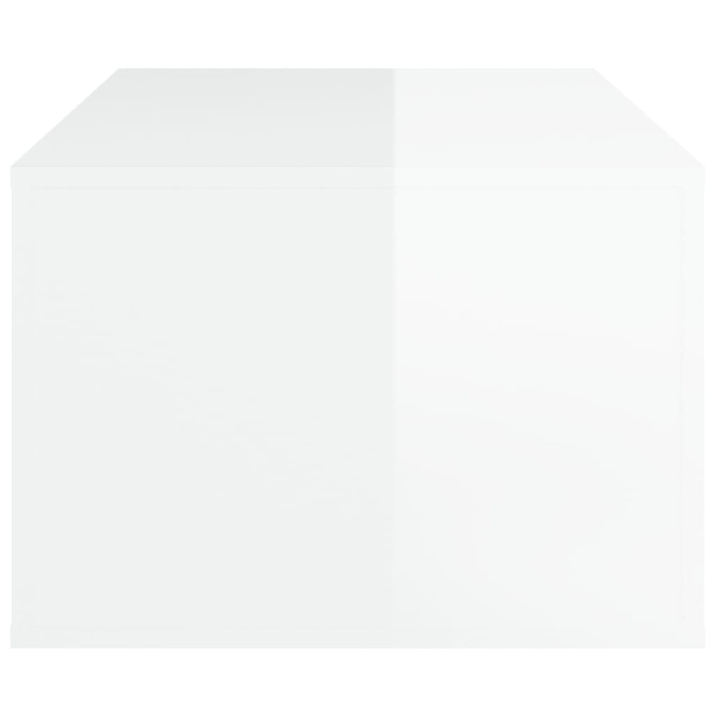 vidaXL Table basse Blanc brillant 100x50,5x35 cm Bois d'ingénierie