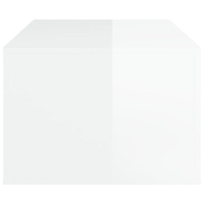 vidaXL Table basse Blanc brillant 100x50,5x35 cm Bois d'ingénierie
