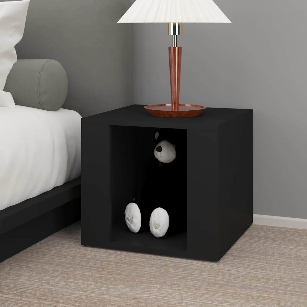 vidaXL Nachttisch Schwarz 41x40x36 cm Holzwerkstoff