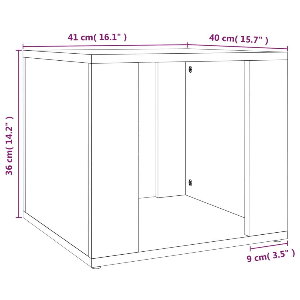 vidaXL Nachttisch Sonoma-Eiche 41x40x36 cm Holzwerkstoff