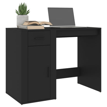vidaXL Bureau noir 100x49x75 cm en bois d'ingénierie
