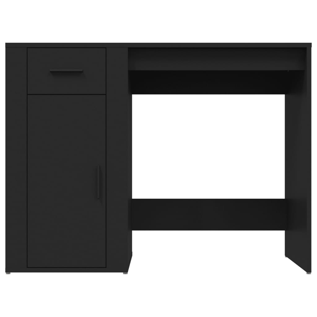 vidaXL Bureau noir 100x49x75 cm en bois d'ingénierie