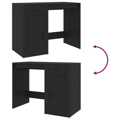 vidaXL Bureau noir 100x49x75 cm en bois d'ingénierie