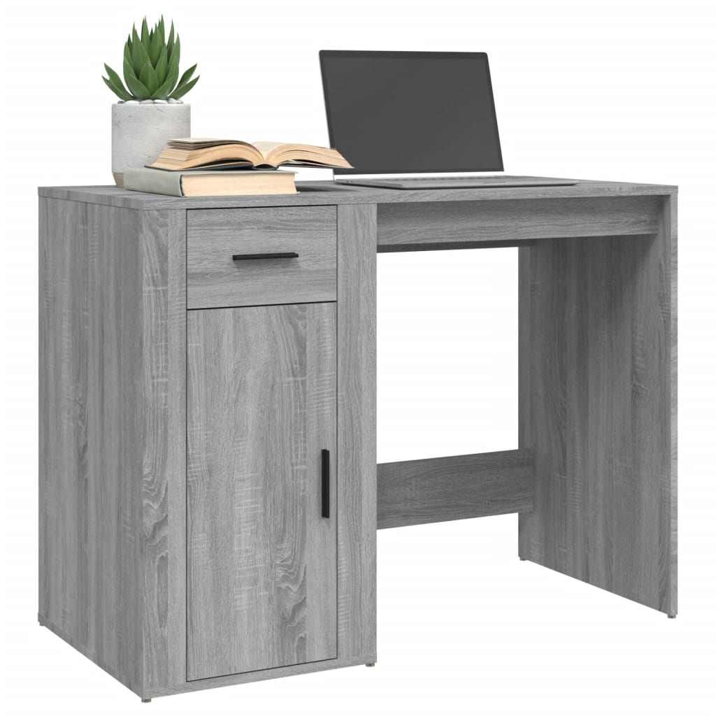 vidaXL Bureau Gris Sonoma 100x49x75 cm Bois d'ingénierie
