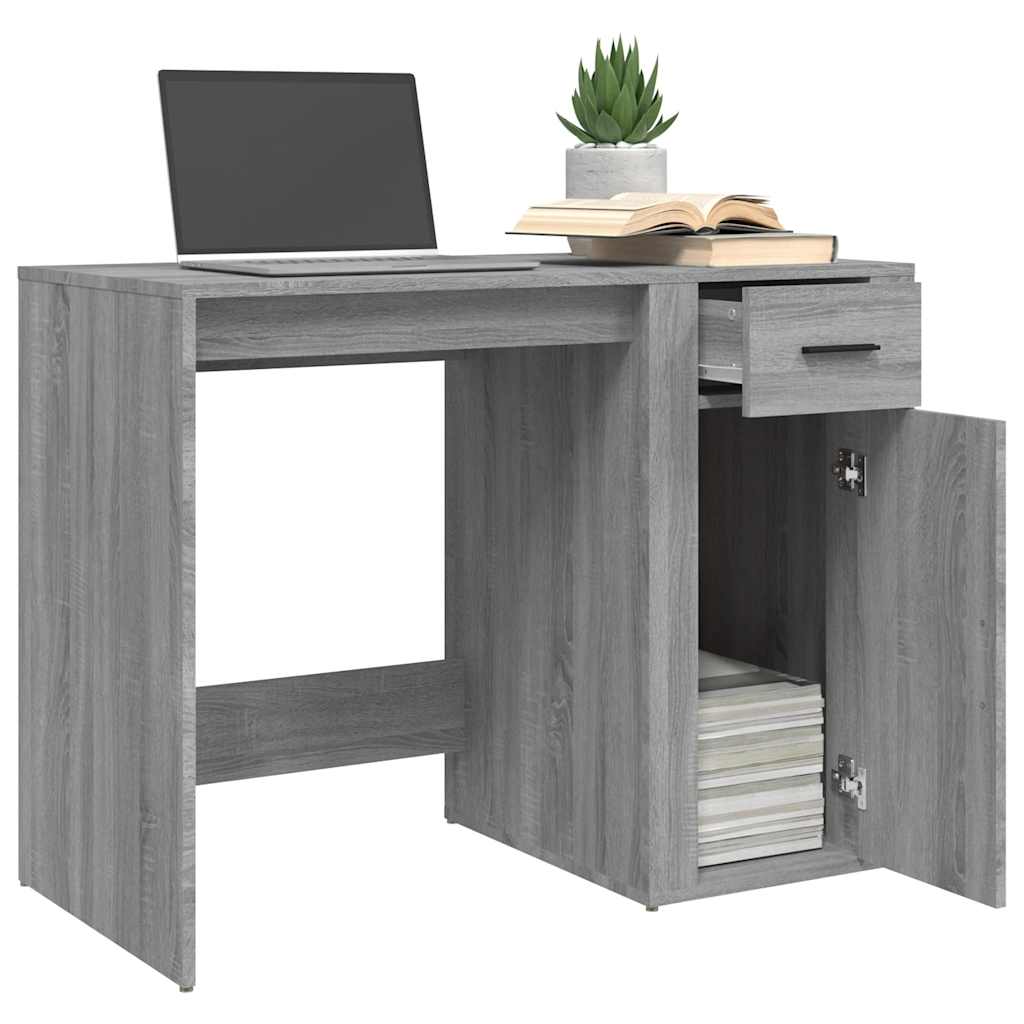 vidaXL Bureau Gris Sonoma 100x49x75 cm Bois d'ingénierie