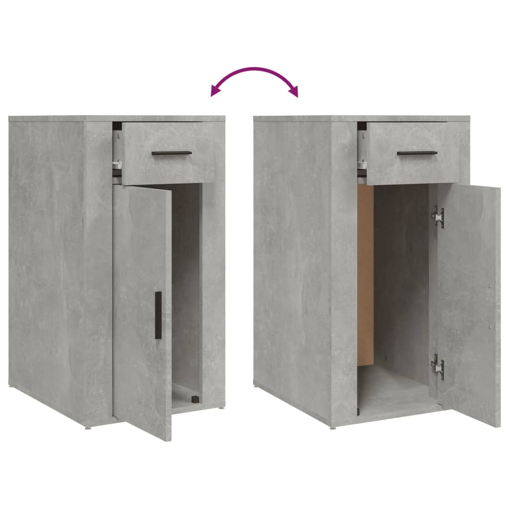vidaXL Büroschrank Betongrau 40x49x75 cm Holzwerkstoff