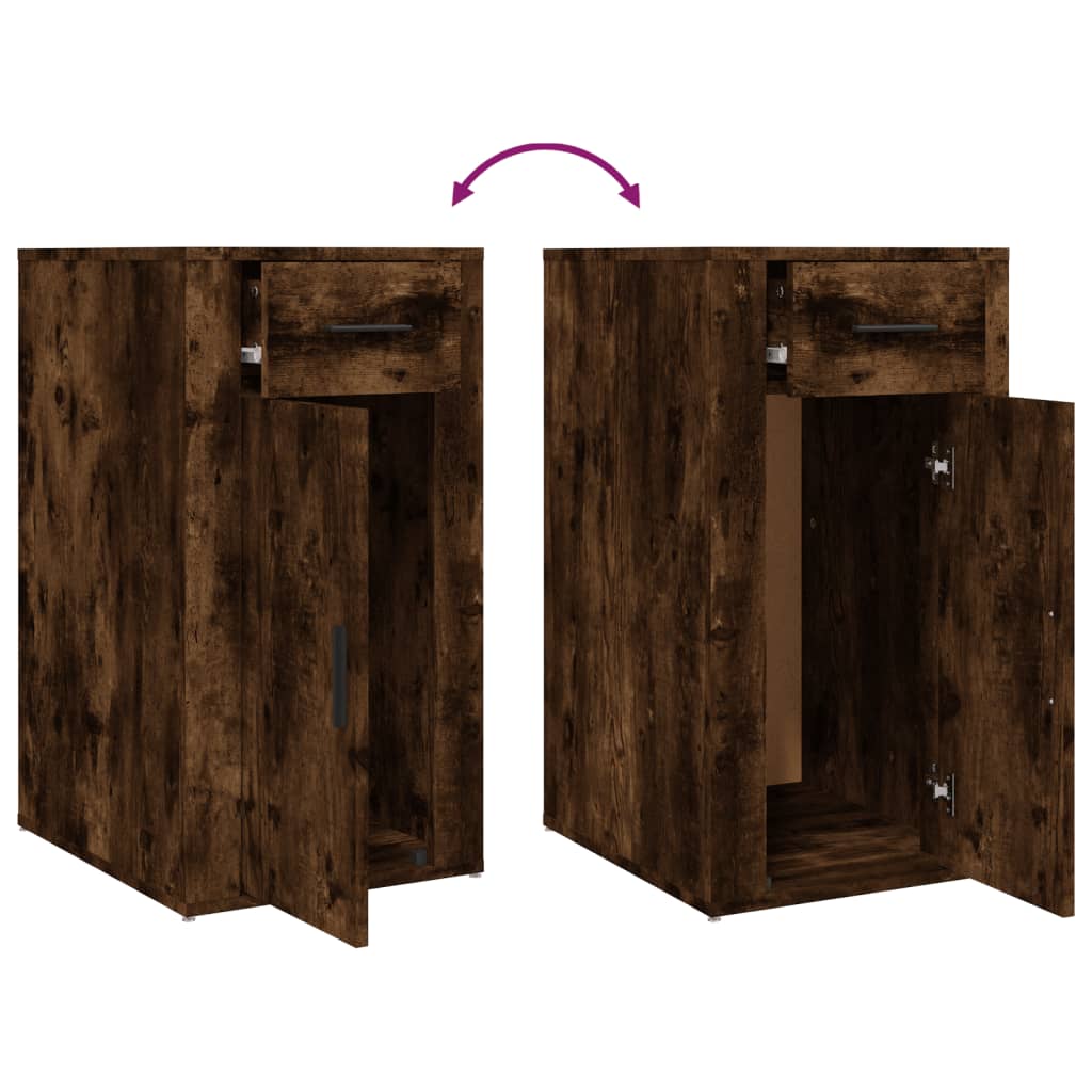 vidaXL Büroschrank Räuchereiche 40x49x75 cm Holzwerkstoff