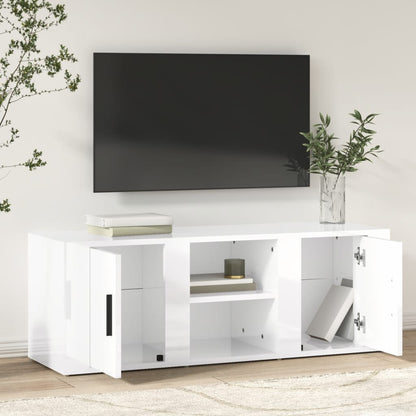 vidaXL TV-Schrank Hochglanz-Weiß 100x31,5x35 cm Holzwerkstoff