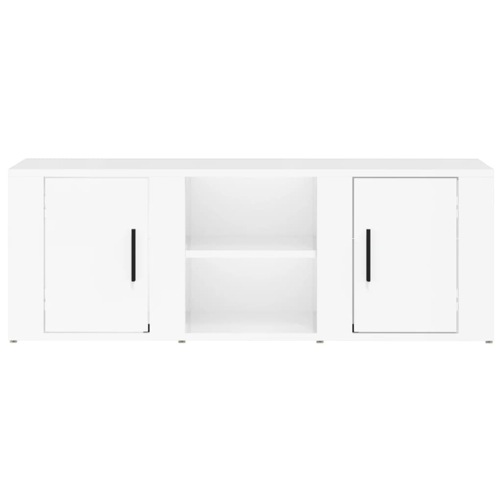 vidaXL TV-Schrank Hochglanz-Weiß 100x31,5x35 cm Holzwerkstoff
