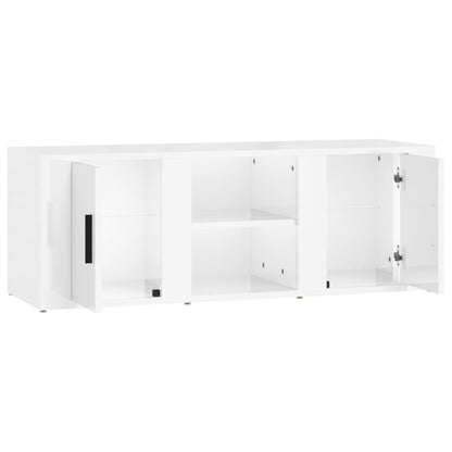 vidaXL TV-Schrank Hochglanz-Weiß 100x31,5x35 cm Holzwerkstoff