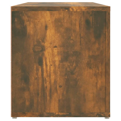 vidaXL Meuble TV chêne fumé 100x31,5x35 cm bois d'ingénierie