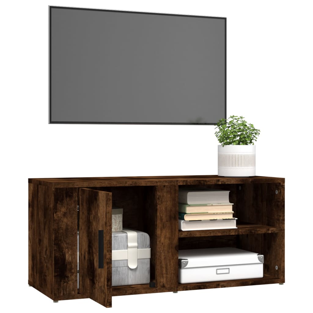 vidaXL TV-Schränke 2 Stk. Räuchereiche 80x31,5x36 cm Holzwerkstoff