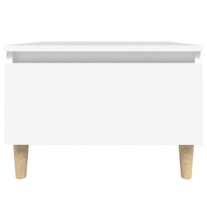 vidaXL Table d'appoint Blanc 50x46x35 cm Bois d'ingénierie
