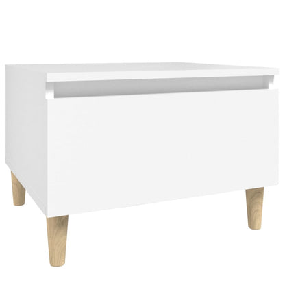 vidaXL Tables d'appoint 2 pcs Blanc 50x46x35 cm Bois d'ingénierie