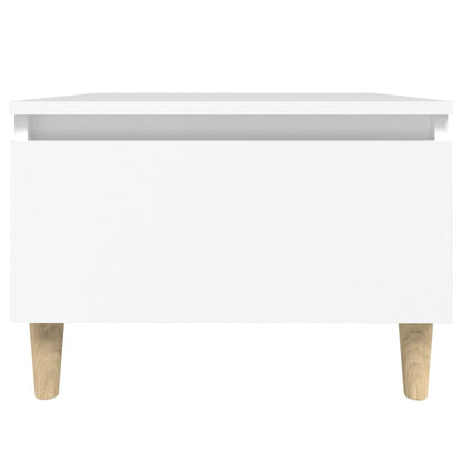 vidaXL Tables d'appoint 2 pcs Blanc 50x46x35 cm Bois d'ingénierie