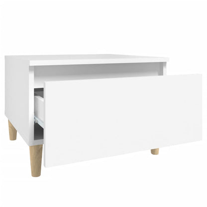 vidaXL Tables d'appoint 2 pcs Blanc 50x46x35 cm Bois d'ingénierie