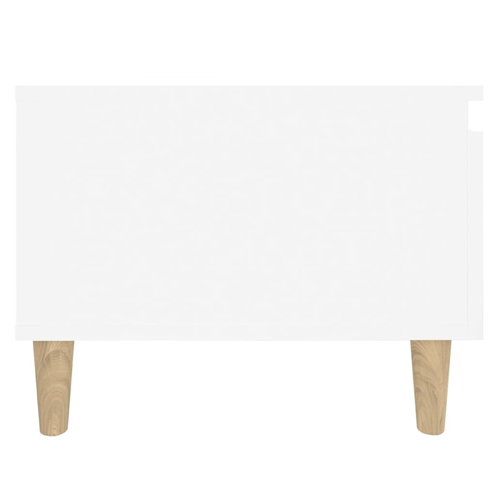 vidaXL Tables d'appoint 2 pcs Blanc 50x46x35 cm Bois d'ingénierie
