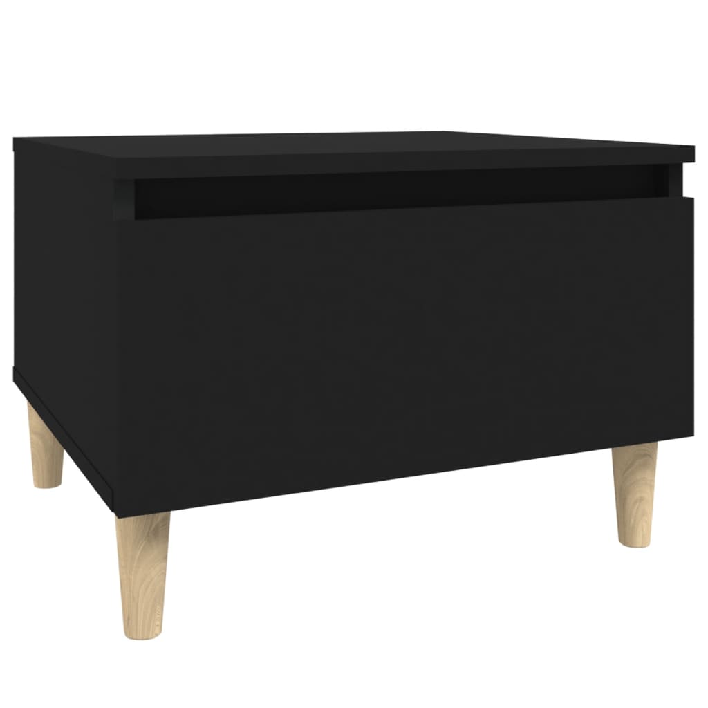 vidaXL Table d'appoint noir 50x46x35 cm Bois d'ingénierie