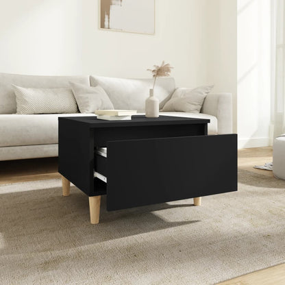 vidaXL Table d'appoint noir 50x46x35 cm Bois d'ingénierie
