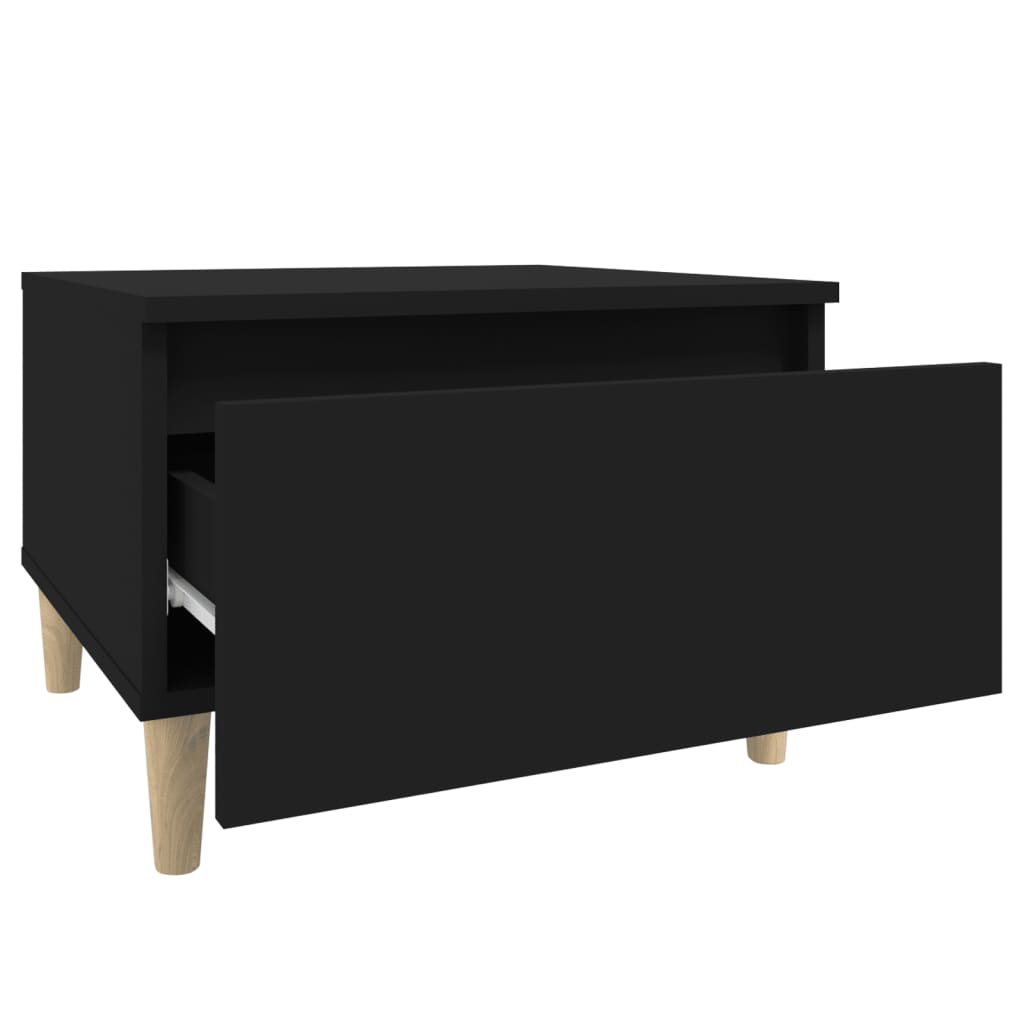 vidaXL Table d'appoint noir 50x46x35 cm Bois d'ingénierie
