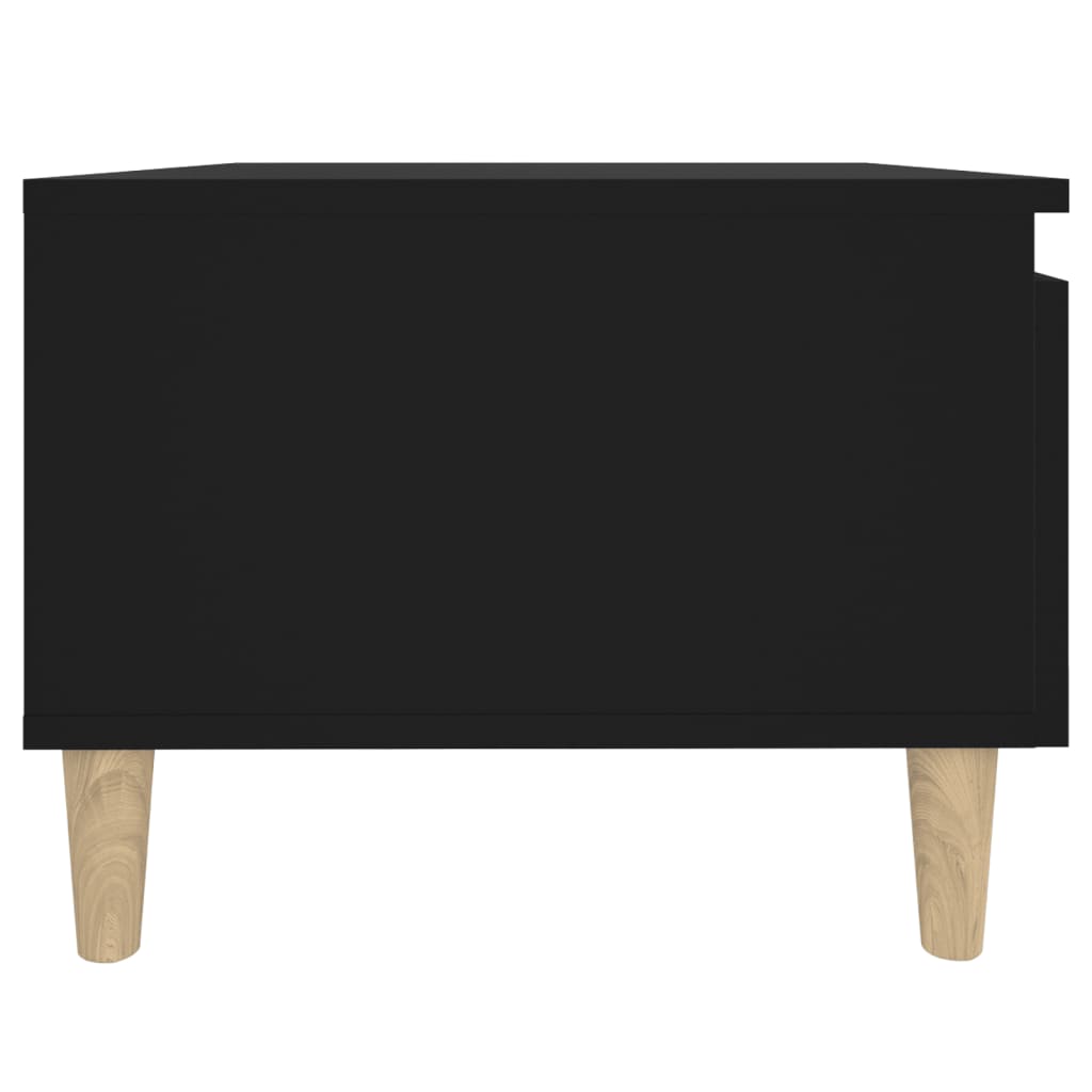 vidaXL Table d'appoint noir 50x46x35 cm Bois d'ingénierie