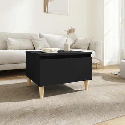 vidaXL Table d'appoint noir 50x46x35 cm Bois d'ingénierie