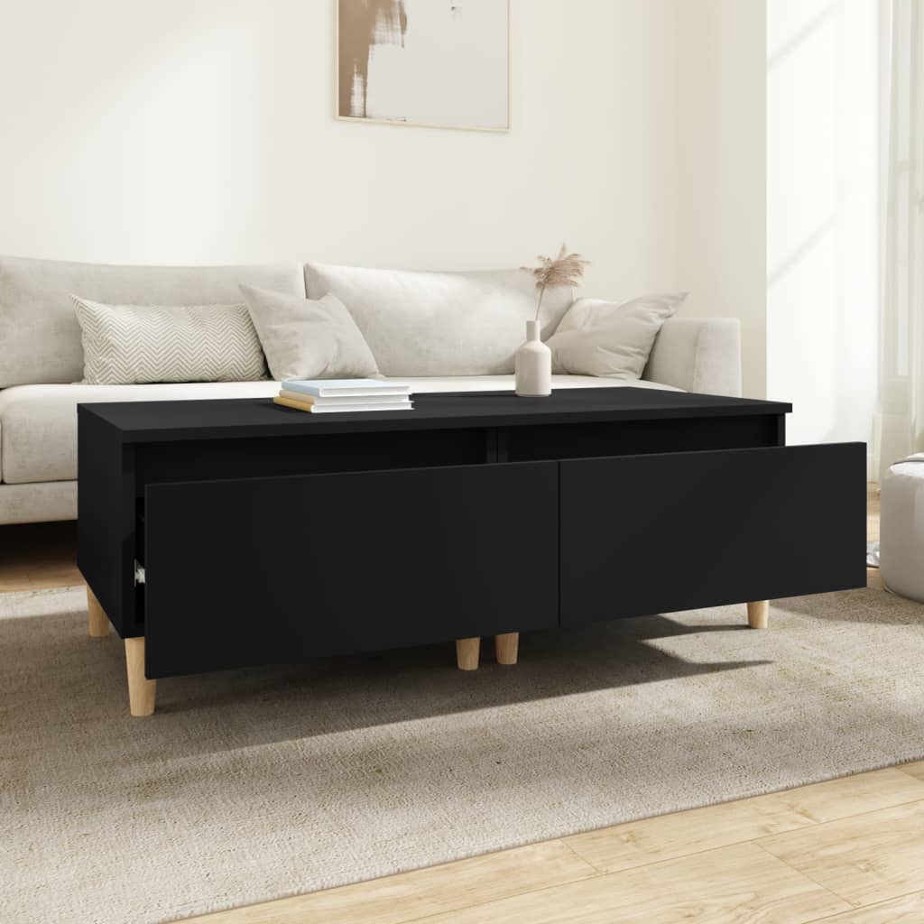 vidaXL Tables d'appoint 2 pcs Noir 50x46x35 cm Bois d'ingénierie