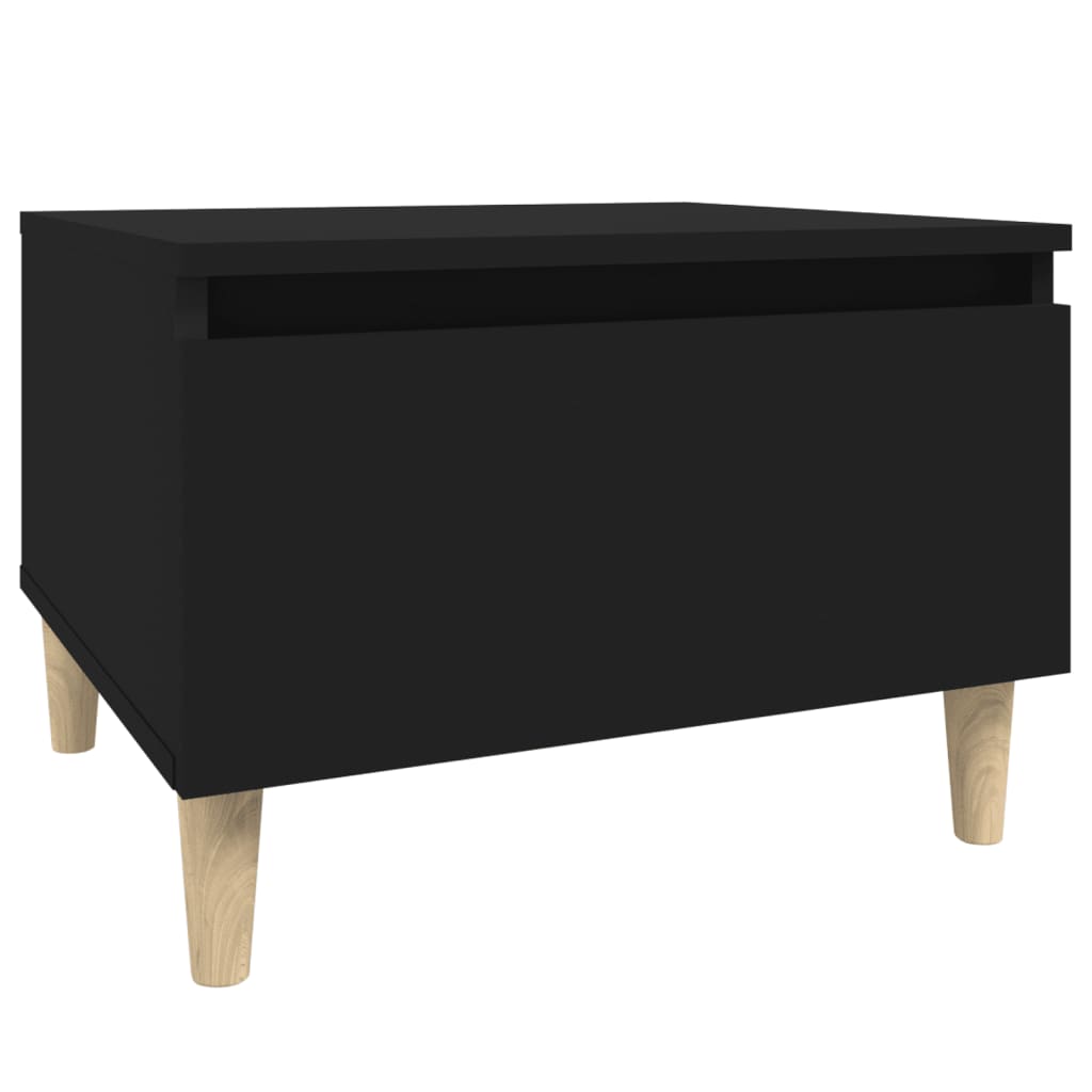 vidaXL Tables d'appoint 2 pcs Noir 50x46x35 cm Bois d'ingénierie