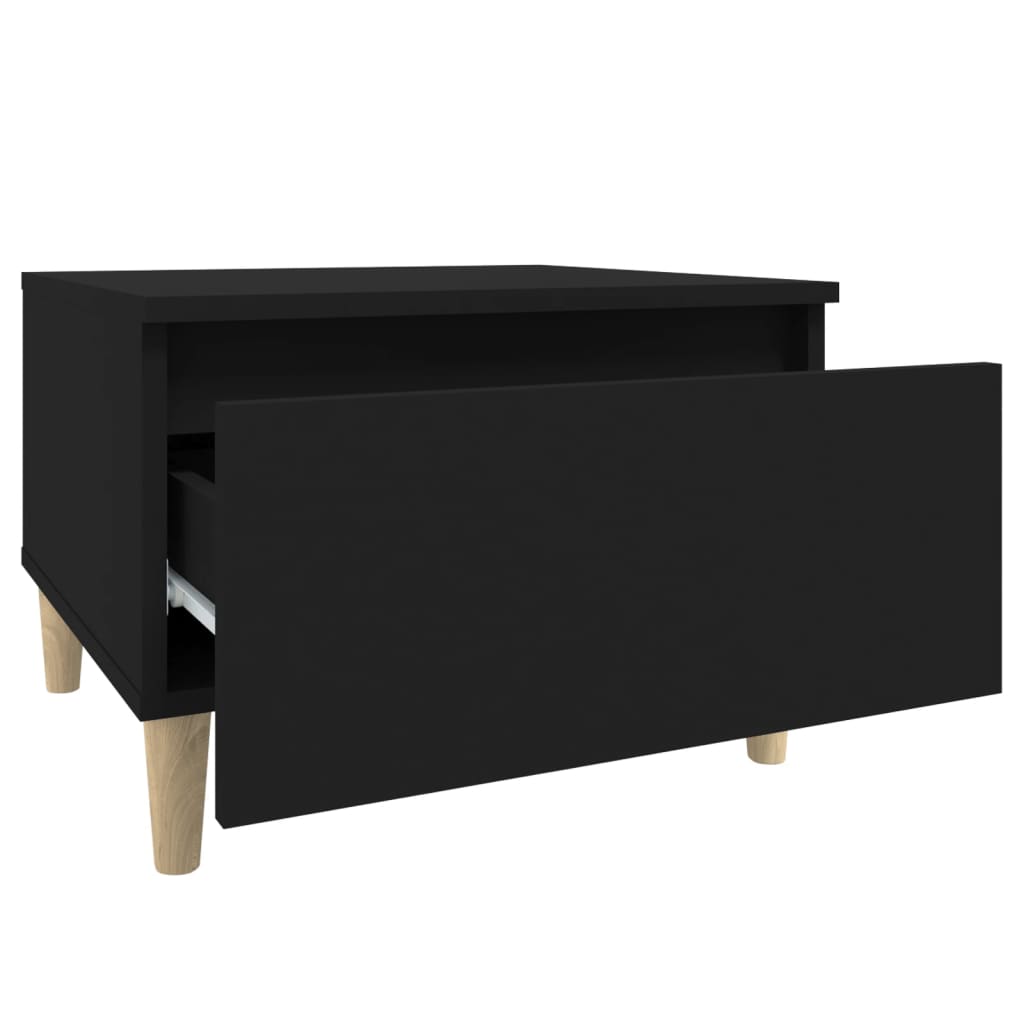 vidaXL Tables d'appoint 2 pcs Noir 50x46x35 cm Bois d'ingénierie