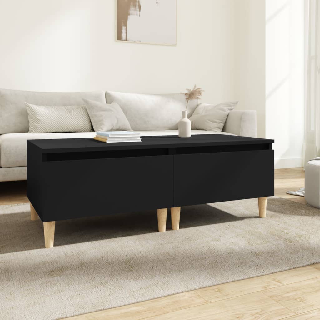 vidaXL Tables d'appoint 2 pcs Noir 50x46x35 cm Bois d'ingénierie