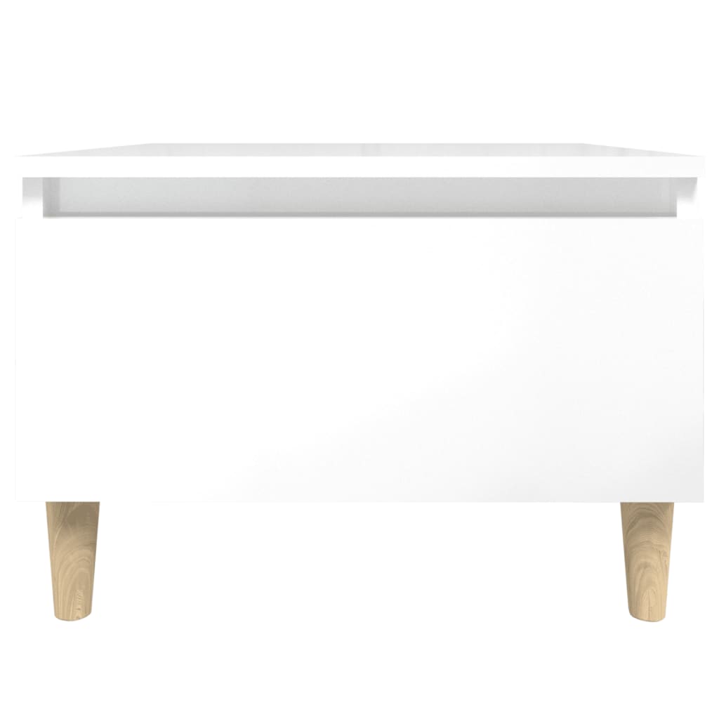 vidaXL Tables d'appoint 2 pcs Blanc haute brillance 50x46x35 cm Bois d'ingénierie